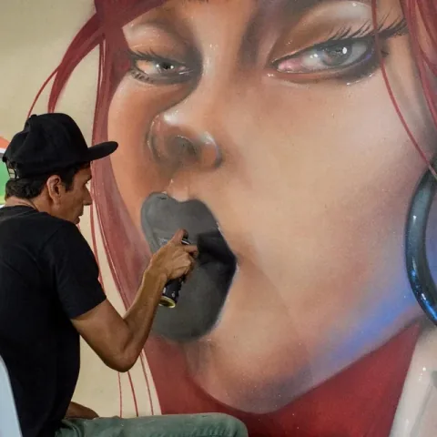 Graffiti, uma das expressões do festival