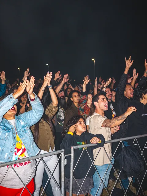 A galera reunida no festival
