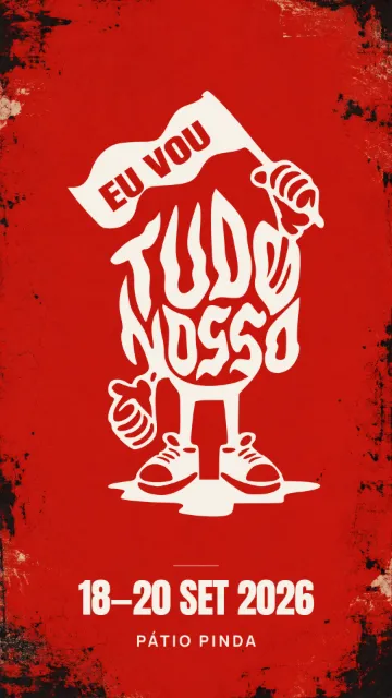 Eu vou em fundo vermelho